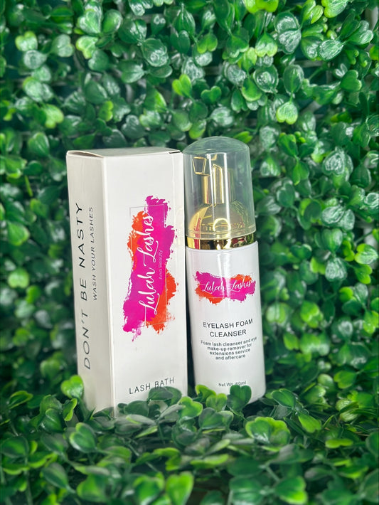 Lash shampoo and brush